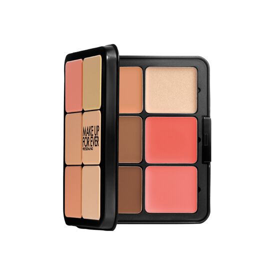 HD Skin Face Palette foundation and blush palette   باليت كريم اساس وبلاشر