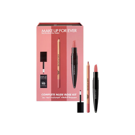 Complete Nude Rose Kit (355 AED Value) complete nude rose kit lipstick set   مجموعة أحمر الشفاه كومبليت نيود روز